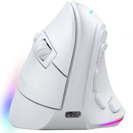 Mars Gaming MM-SK Ratón Gaming Vertical Inalámbrico 8400 DPI Blanco